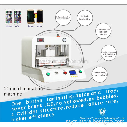 CE certificate high quality LCD touch screen refurbishing oca vacuum laminating Machine for phone LCD Screen Repair S7 edge